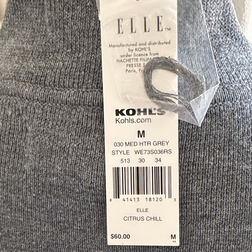 NWT Sleeveless Open Front Long Grey Knit Vest with Pockets - Picture 7 of 12